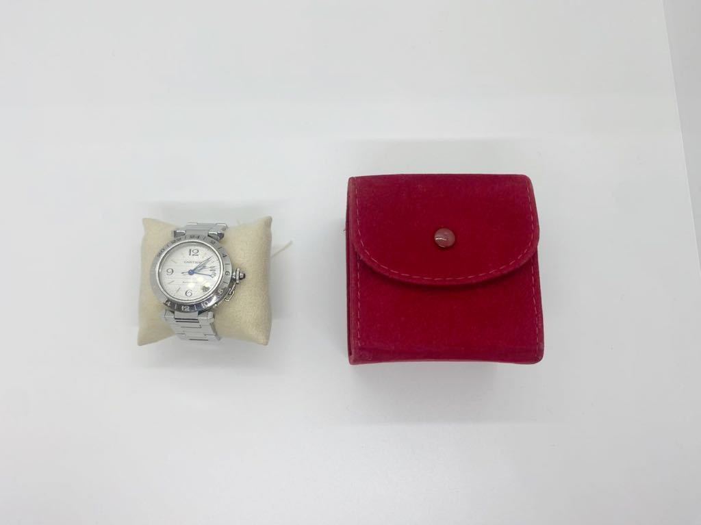 1円スタート 稼働品 Cartier カルティエ パシャC メリディアン 2377 ケース付き 美品 ブランド 腕時計
