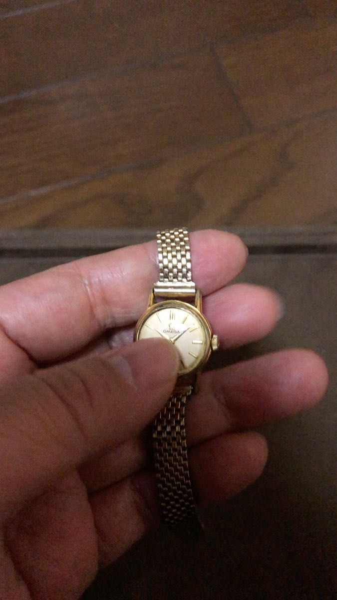 OH済 1961年製 アンティーク・オメガΩOMEGA レディース ルネット ゴールドフィールド/ステンレススチール・バック