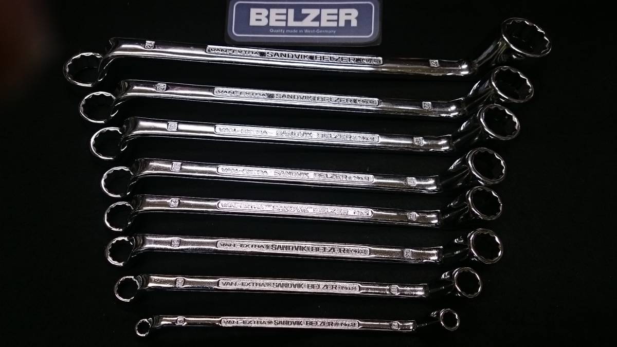 ＜18025＞　ＢＥＬＺＥＲ　ベルツアー　VAN-EXTRA　No2　メガネレンチ　8本　ＧＥＲＭＡＮＹ　ドイツ製　未使用