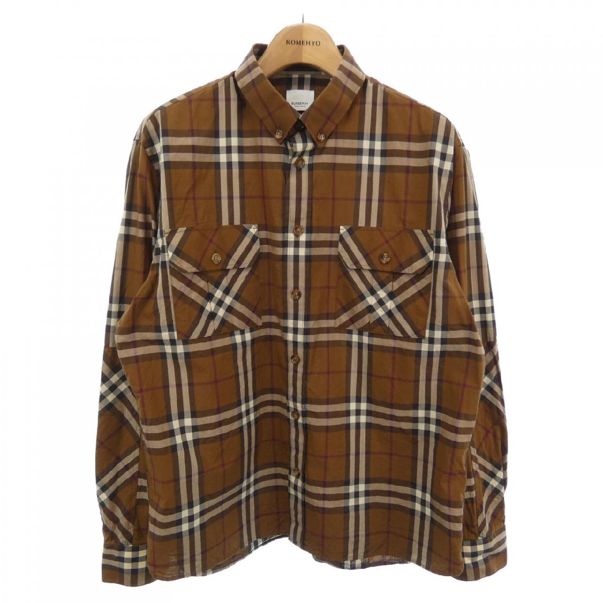ポイント10倍 BURBERRY バーバリー シャツ トップス コットン ギャザー