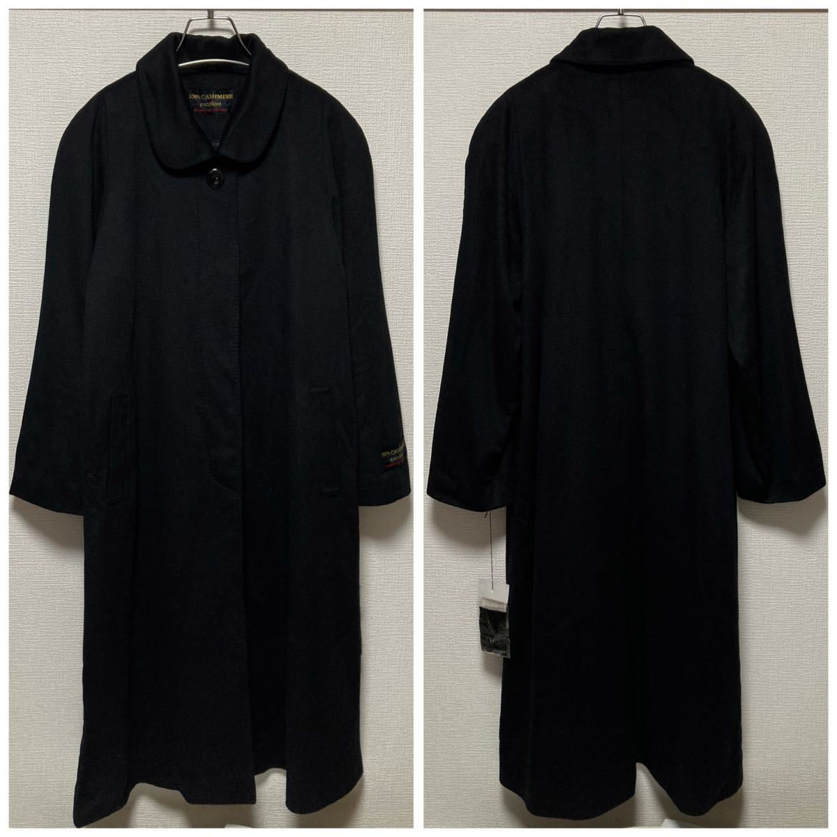100% CASHMERE excellent ロングコート カシミア 新品 絹 礼服 100% CASHMERE excellent ロングコート カシミア 新品 絹 礼服