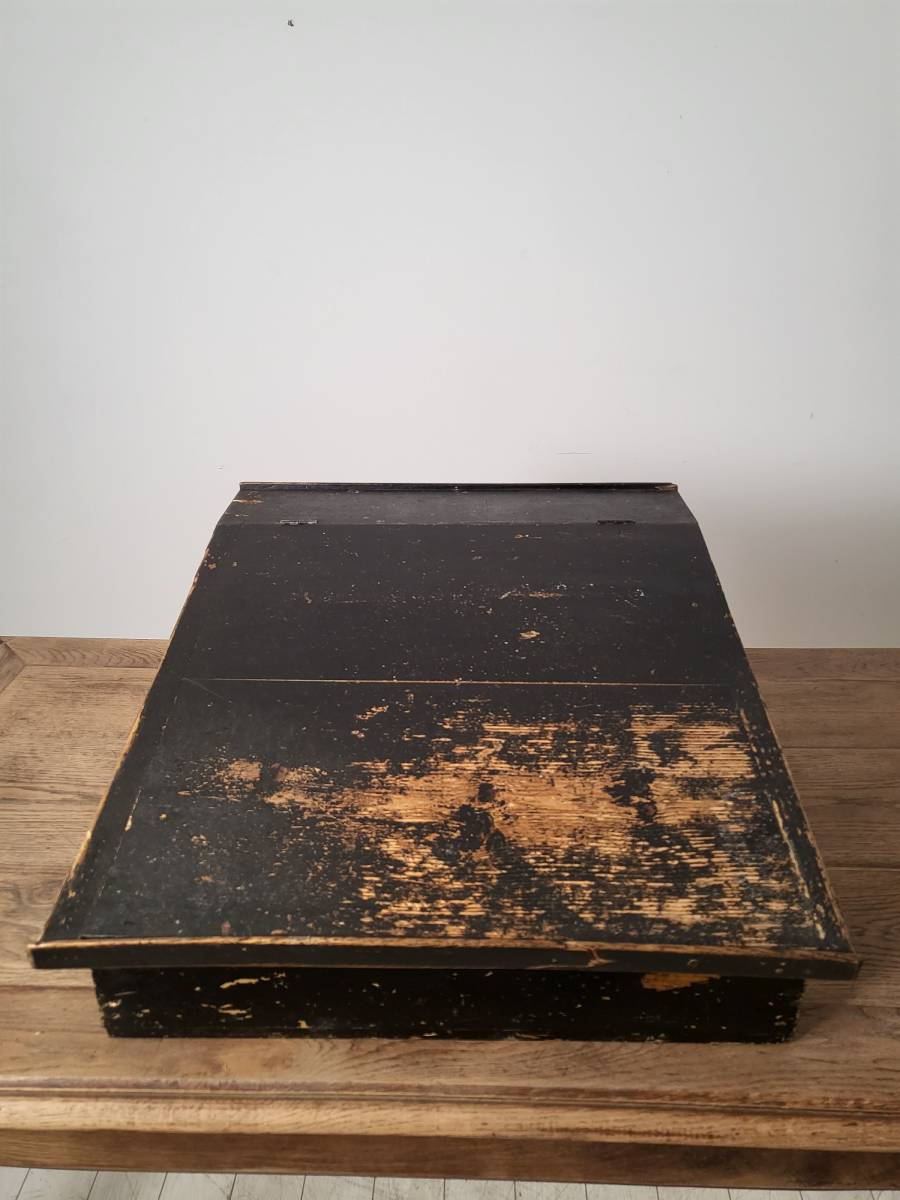 フランス アンティーク 木製の ライティングデスク アンダーハンド 印刷機 古い箱_画像2
