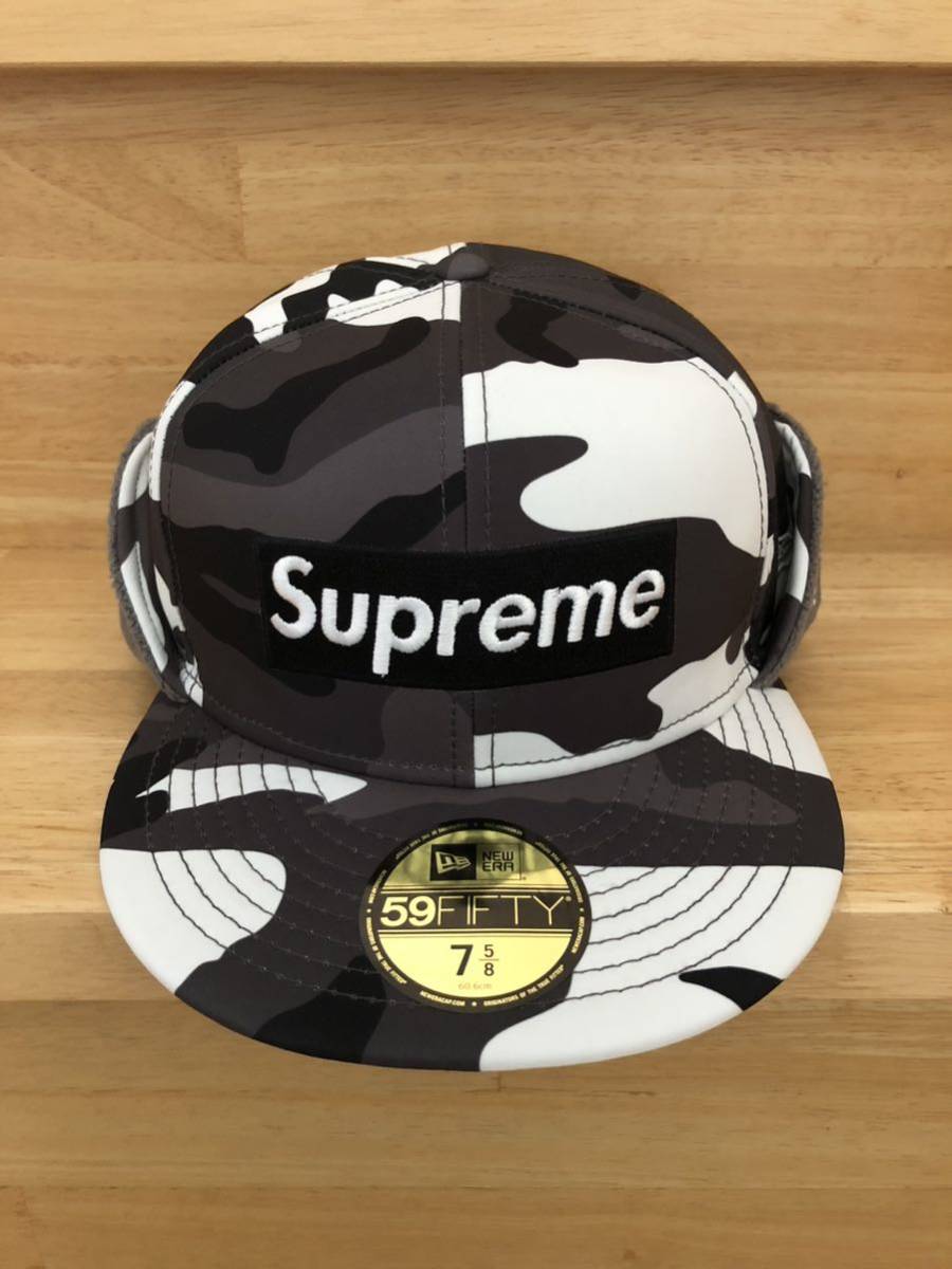 Supreme BoxLogo SnowCamo Windstopper NEW ERA CAP シュプリーム ニューエラキャップ ボックスロゴ イヤーフラップ　7 5/8 60.6cm 59fifty