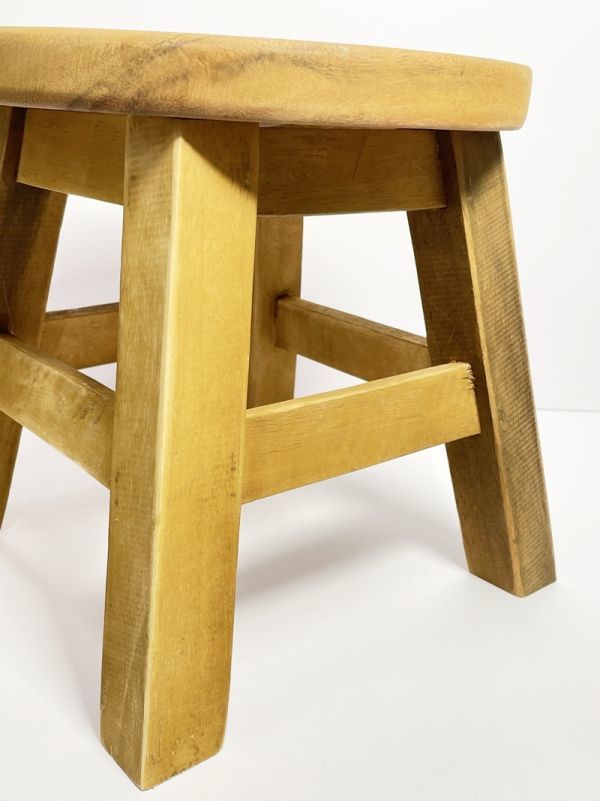 新品 木製 スツール ブロッサム ラウンドスツール 椅子 イス ミニ チェア 花台 サイドテーブル 飾り台 置物 飾り_画像4