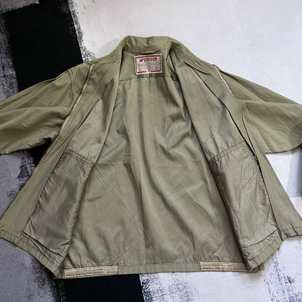 ◆McGREGOR 50s マックレガー Scottish Drizzler スコティッシュドリズラー ブルゾン ジャケット 40 SPECIAL VINTAGE Khaki カーキ USA