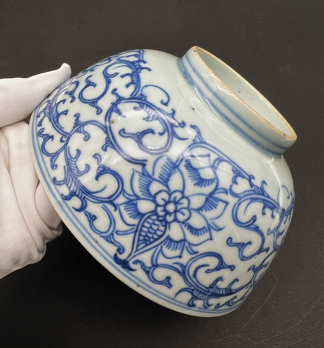 中国美術 古玩骨董品 清代 青華 染付 碗 磁器  古美術 収蔵品