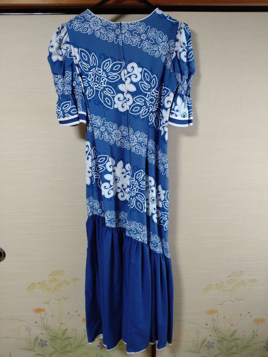 【中古】Pukalani　フラダンスドレス　青色