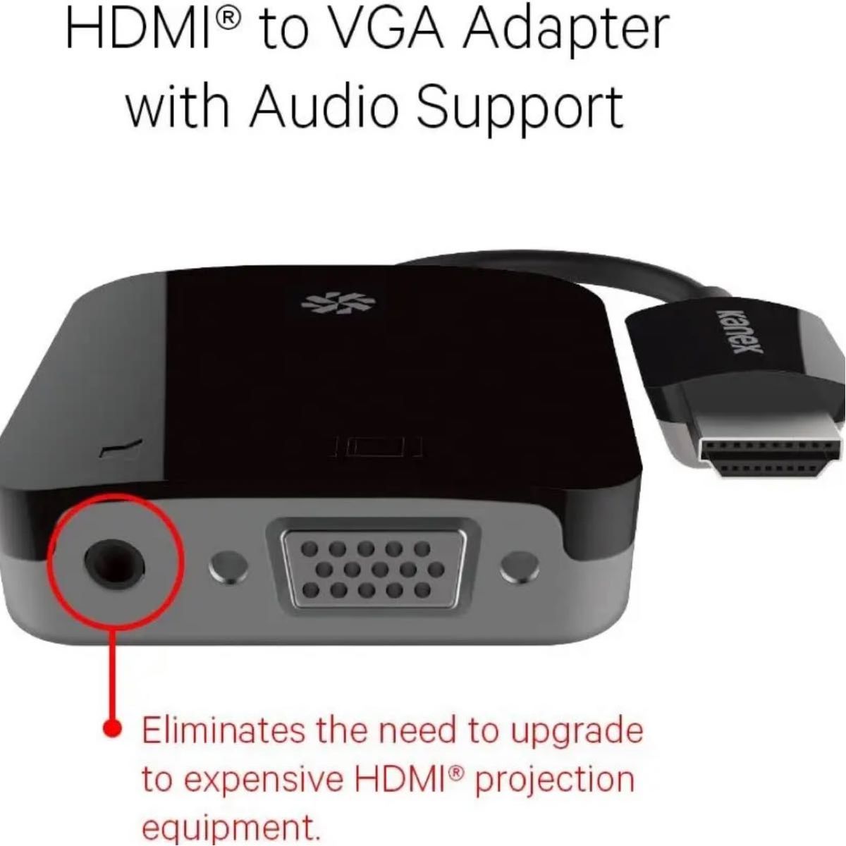 【新品未開封】HDMI - VGA 変換アダプター オーディオ対応 音声出力 補助電源