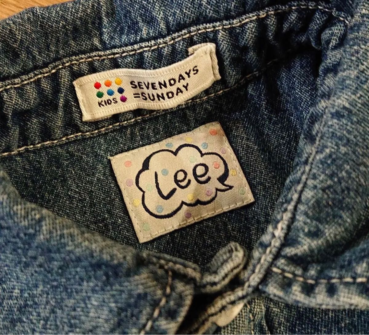 Lee×セブンデイズサンデー デニムシャツワンピース 長袖 デニムワンピース Lee リー　キッズ110