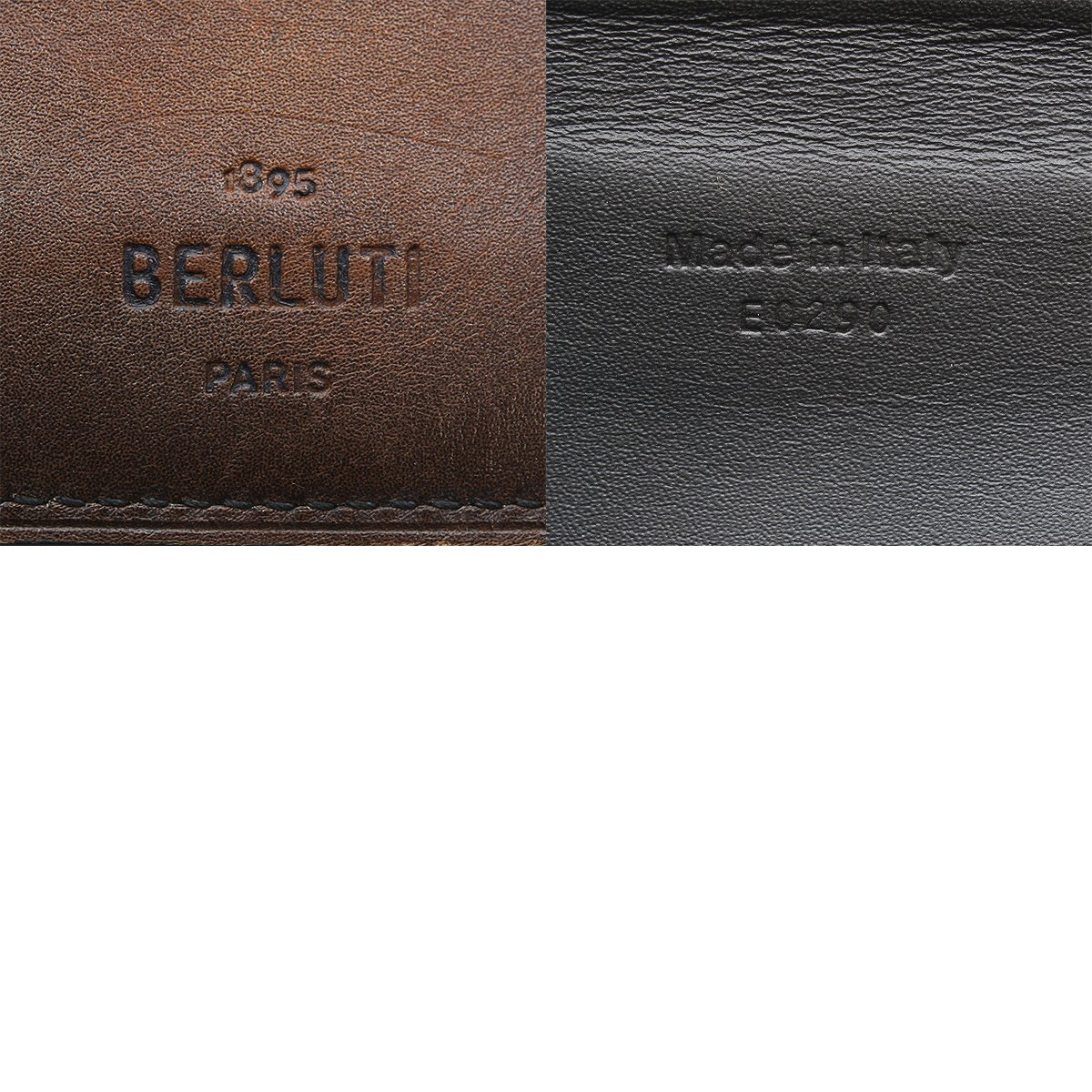 *Y1189 excellent!! Berluti kali graph .venetsia leather two .. long wallet Brown Berluti men's *