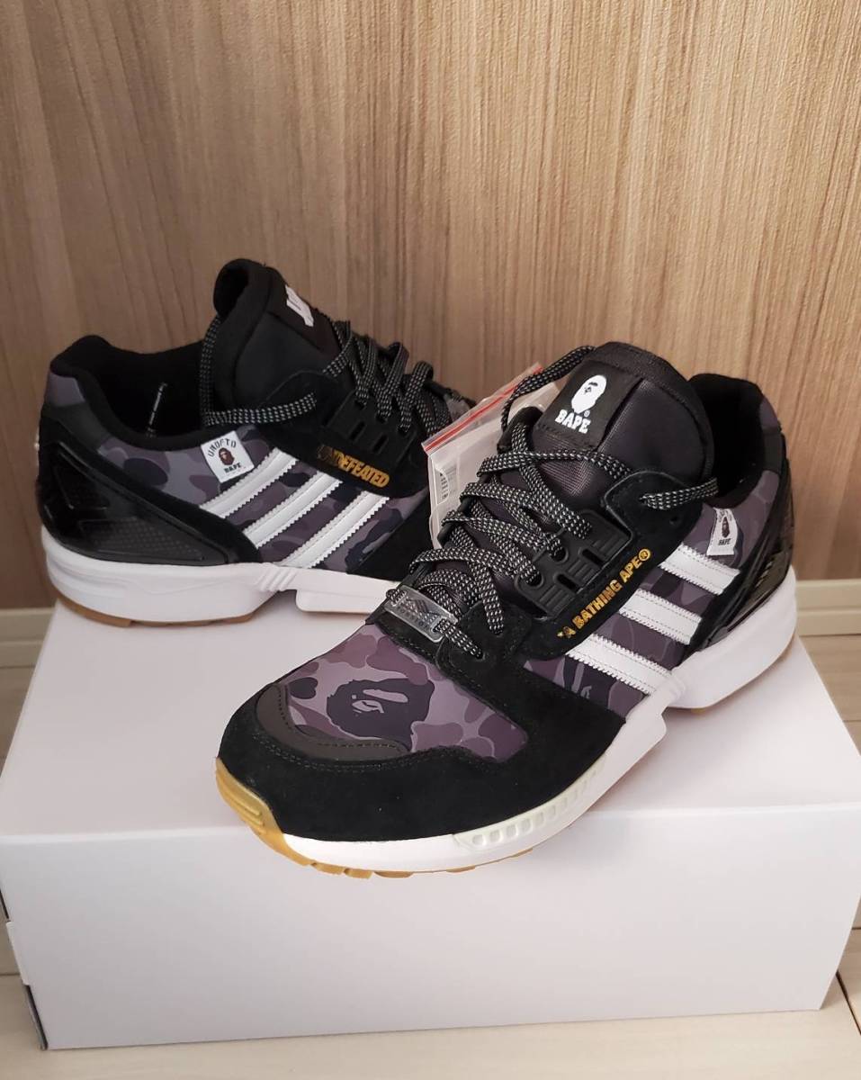 冬の華 A Bathing Ape × Undefeated × adidas Originals ZX 8000 Black