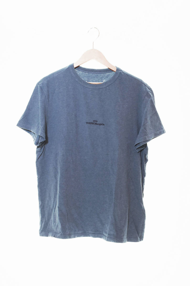 ◯ Maison Margiela メゾンマルジェラ ロゴ刺繍 半袖Tシャツ S50GC0659 size50 青 ブルー 103