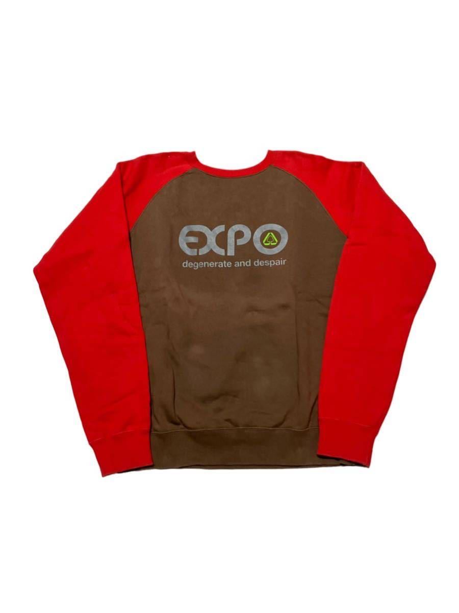 COZYGEN EXPO ラグランスリーブ バイカラー スウェットシャツ sizeM【656】_画像1