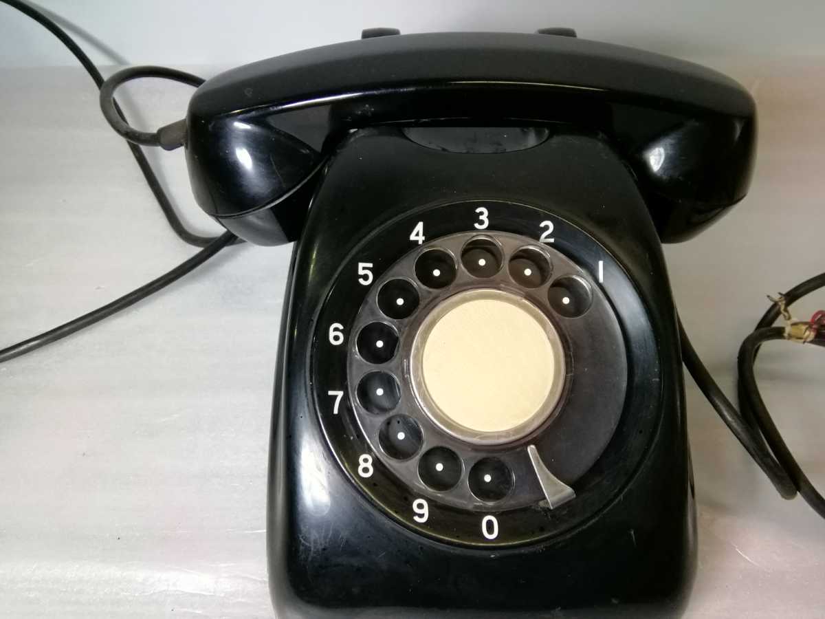 * dial type black telephone machine 600-A1 NEC 65 black telephone dial telephone 1985? year Japan electro- confidence telephone corporation Showa Retro present condition goods (az)
