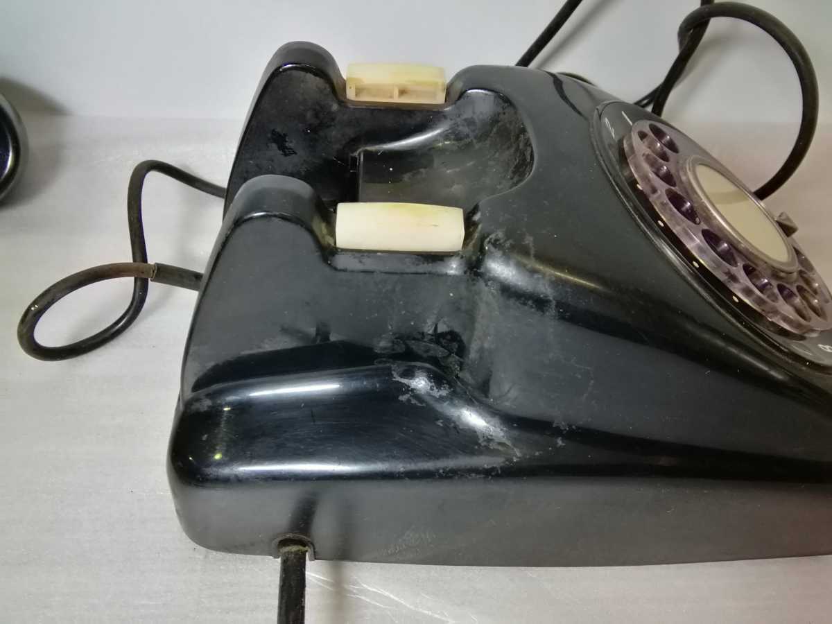 * dial type black telephone machine 600-A1 NEC 65 black telephone dial telephone 1985? year Japan electro- confidence telephone corporation Showa Retro present condition goods (az)