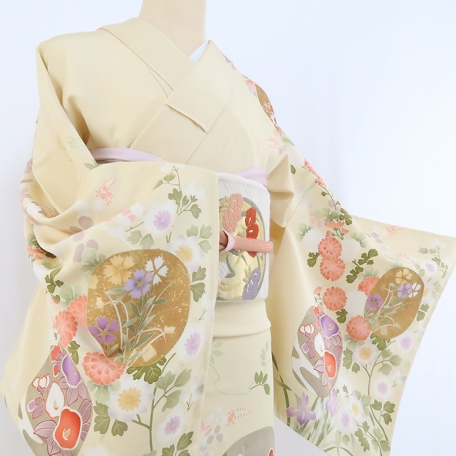 yu.saku2 new goods hand .... gold piece embroidery . attaching thread adhesion tall size * peak finished . can charm spring feeling ~ silk visit wear 1155