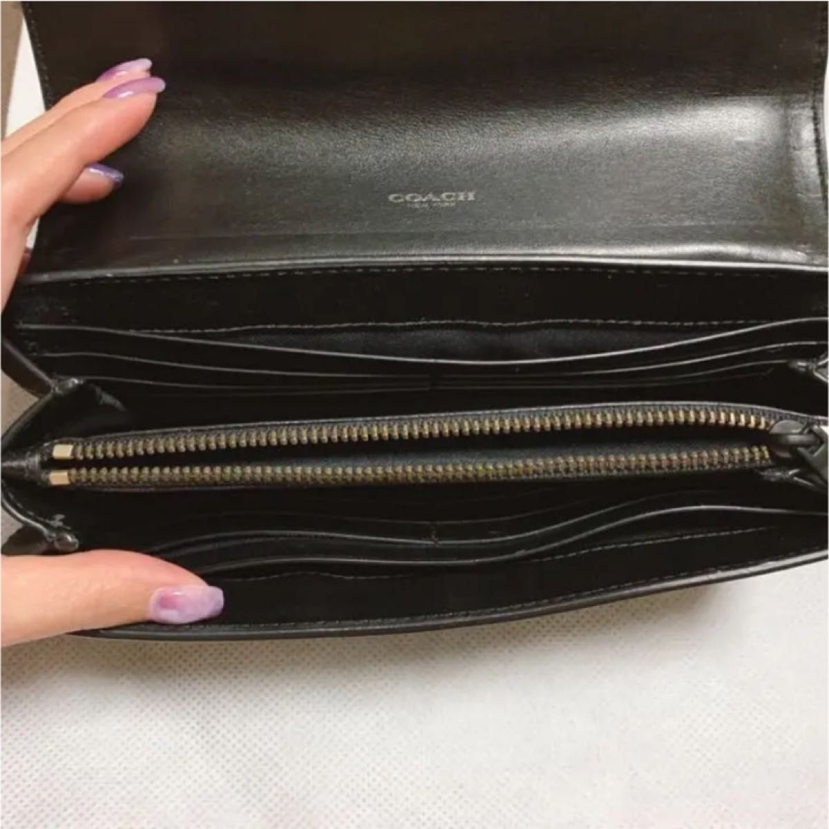 最終値下げ・美品 coach コーチ 長財布 レディース ブラック|Yahoo