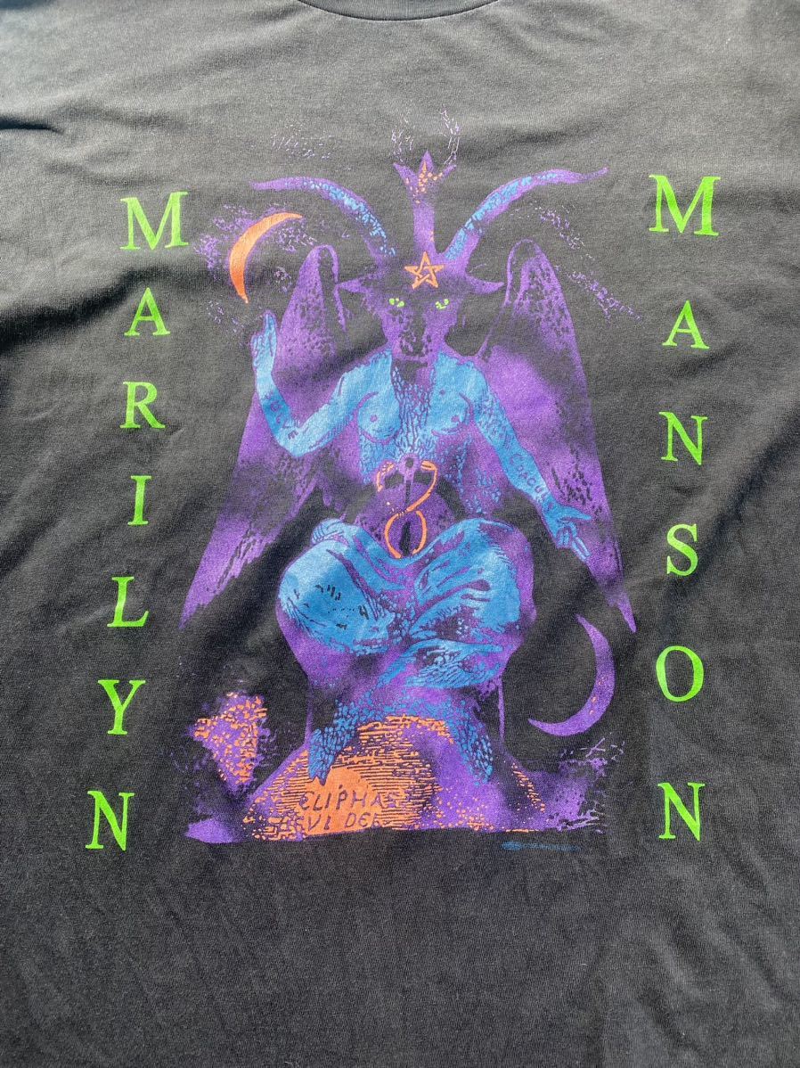 希少90'S Marilyn Manson ロンTシャツ vintage サイズXL マリリン 