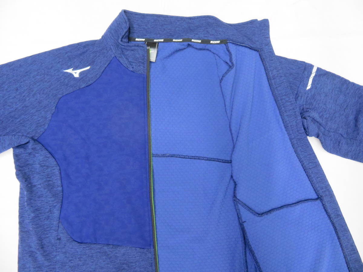 535　ミズノ MIZUNO　ストレッチフリースジャケット＆パンツ　ブルー（XL）_画像3