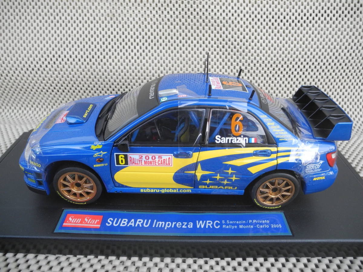 ☆廃番☆1/18◎4枚ドア開閉スバルインプレッサＷＲＣモンテカルロ2005サラセン⑥新品未展示品＃4374 ☆サンスター製