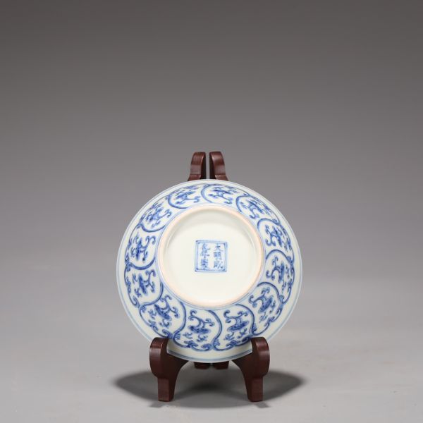 瓏】陶磁器 鬥彩靈芝紋碗 大明成化年製 染付 置物擺件 古賞物 中国古