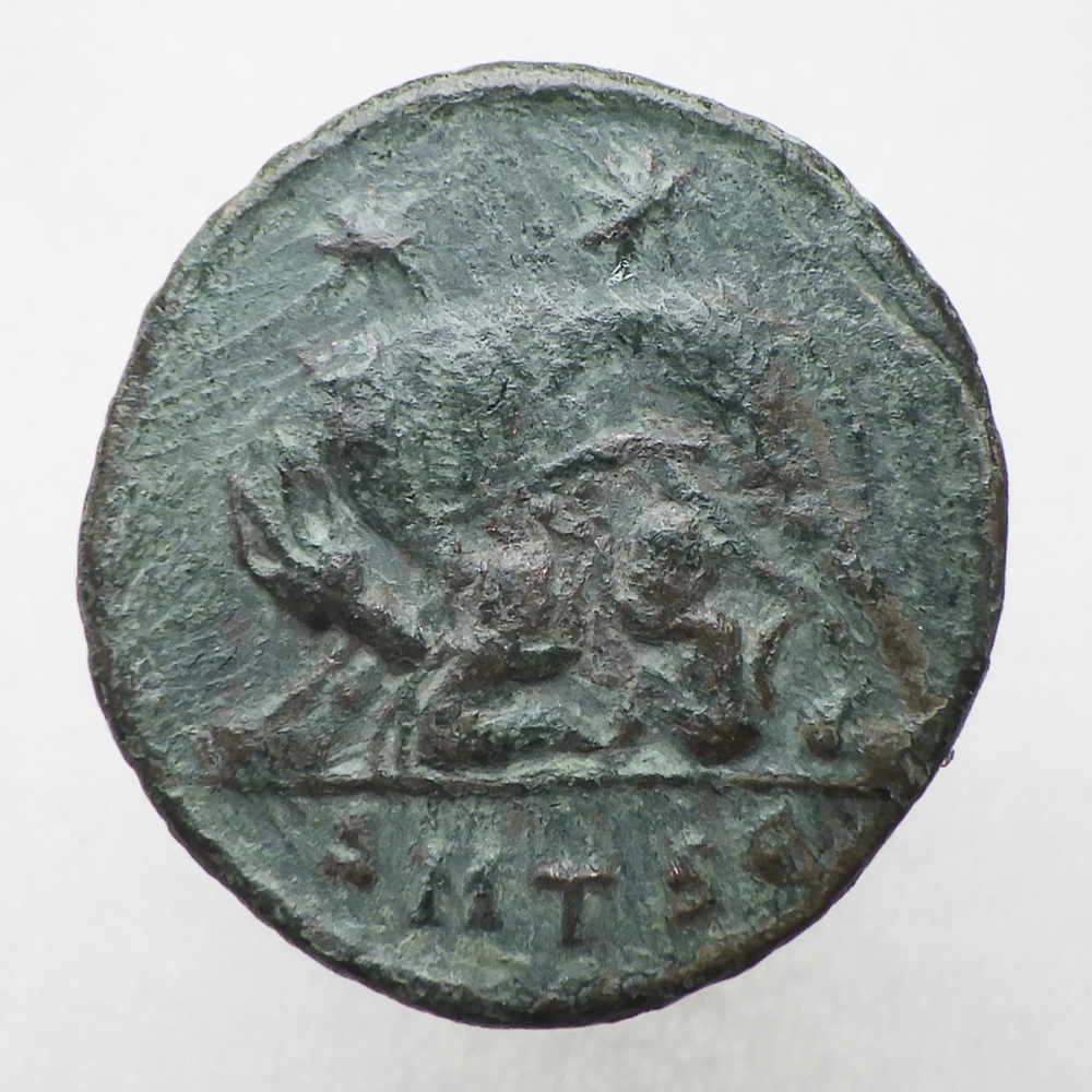 【古代ローマコイン】VRBS ROMA（ローマ市記念）クリーニング済 ブロンズコイン 銅貨(tkkMjD_H2x)_画像2