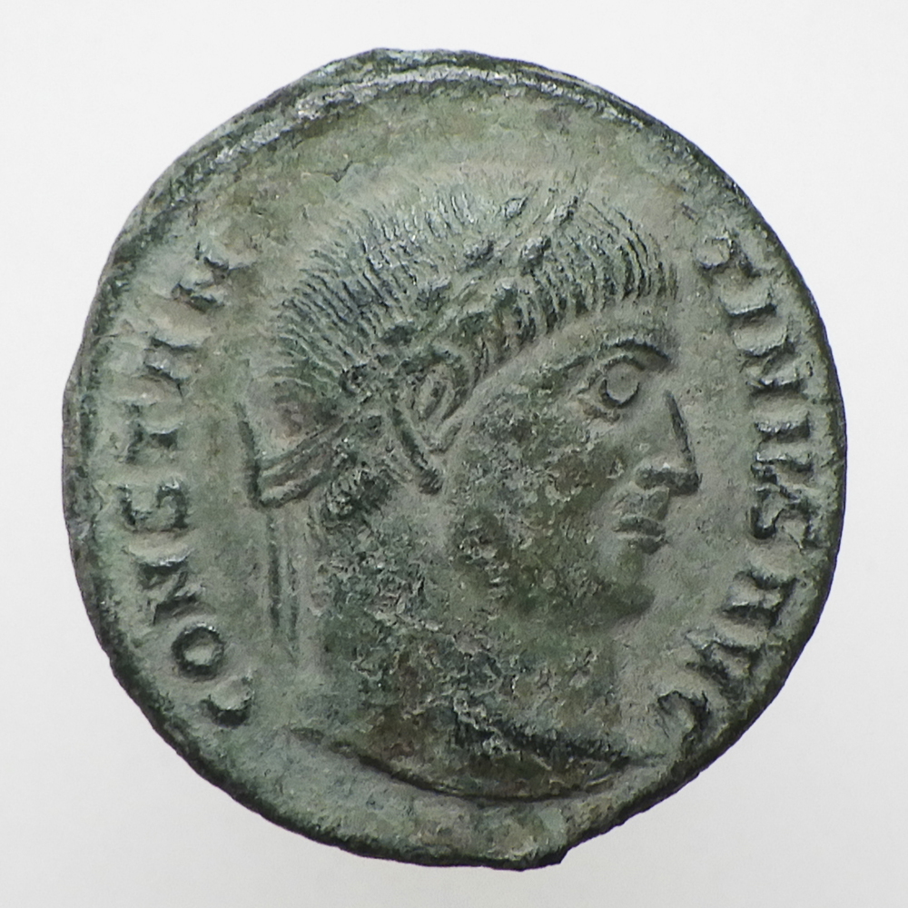 【古代ローマコイン】Constantine I（コンスタンティヌス1世）クリーニング済 ブロンズコイン 銅貨 フォリス(Pj7LZm36y9)_画像1