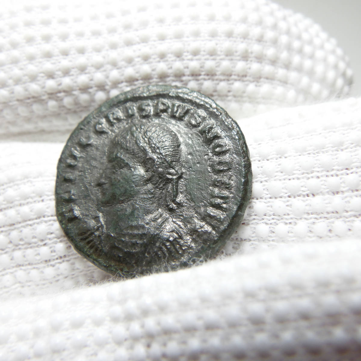 【古代ローマコイン】Crispus（クリスプス）クリーニング済 ブロンズコイン 銅貨(ABD_ZHdyuT)_画像5
