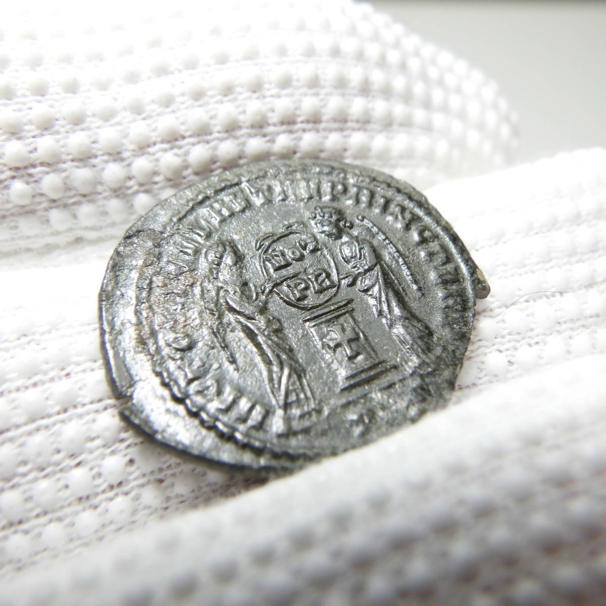【古代ローマコイン】Constantine I（コンスタンティヌス1世）クリーニング済 ブロンズコイン 銅貨(gALbmUnkLk)_画像7