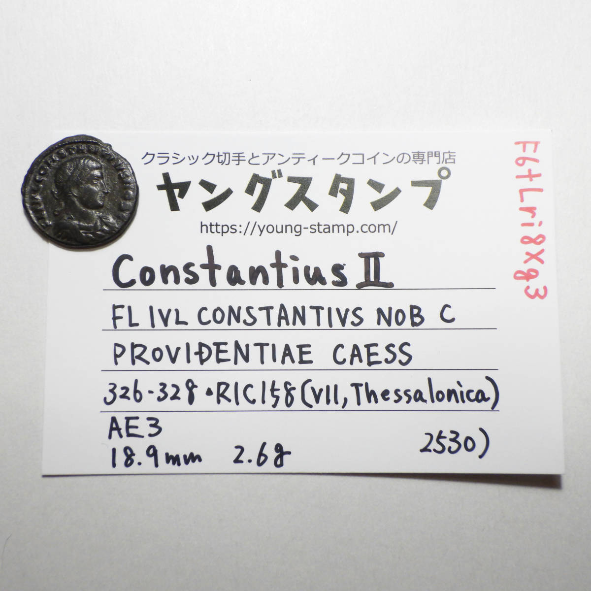 【古代ローマコイン】Constantius II（コンスタンティウス2世）クリーニング済 ブロンズコイン 銅貨(F6tLri8Xg3)_画像10