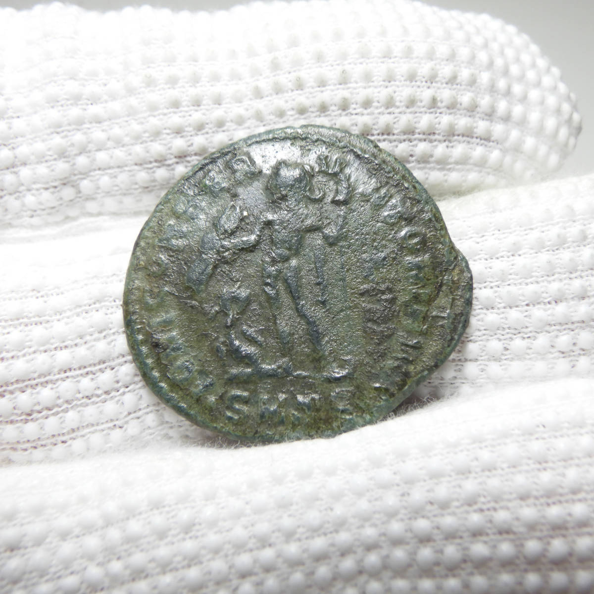【古代ローマコイン】Maximinus II（マクシミヌス・ダイア）クリーニング済 ブロンズコイン 銅貨(LAAKDfQHER)_画像6