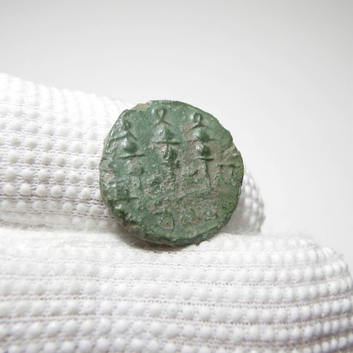 【古代ローマコイン】Barbarian（野蛮人のコイン）クリーニング済 ブロンズコイン 銅貨(u9cycMzZYH)_画像7