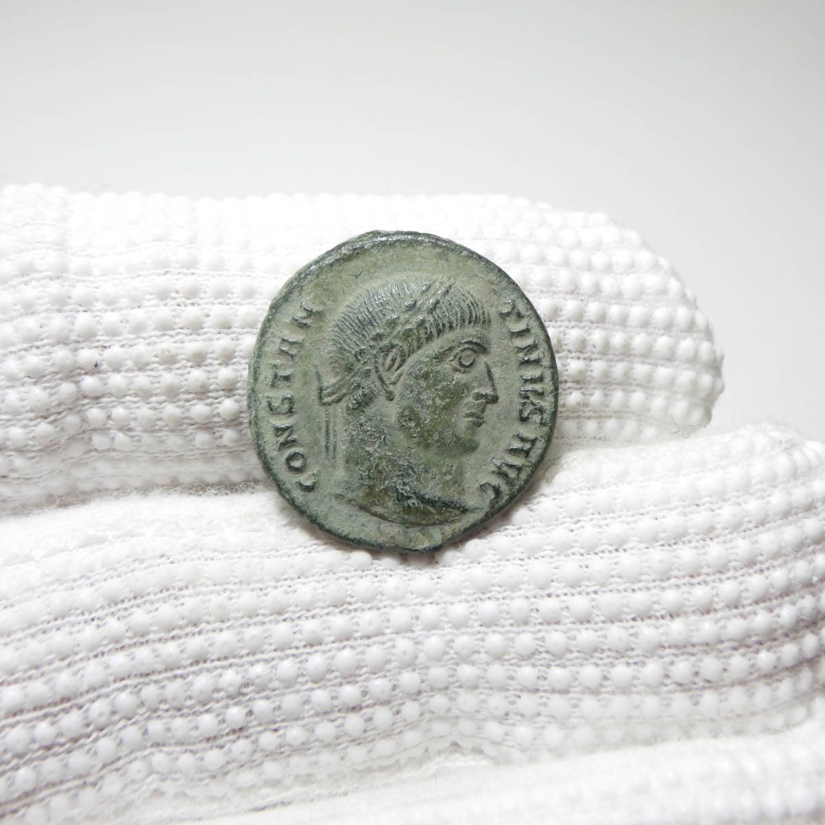 【古代ローマコイン】Constantine I（コンスタンティヌス1世）クリーニング済 ブロンズコイン 銅貨 フォリス(Pj7LZm36y9)_画像3
