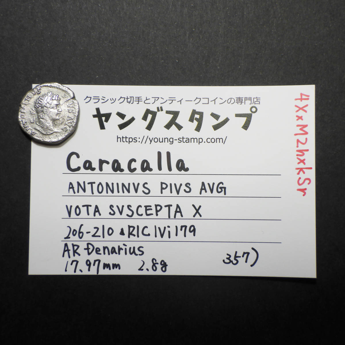 【古代ローマコイン】Caracalla（カラカラ）クリーニング済 シルバーコイン 銀貨(4XxM2hxkSr)_画像10