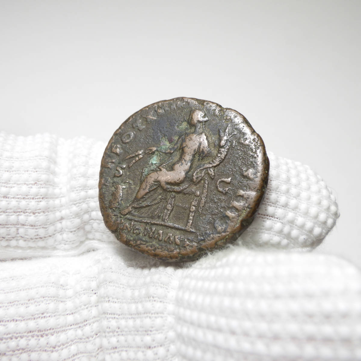 【古代ローマコイン】Antoninus Pius（アントニヌス・ピウス）クリーニング済 ブロンズコイン 銅貨(T8ktiMGp4u)_画像8