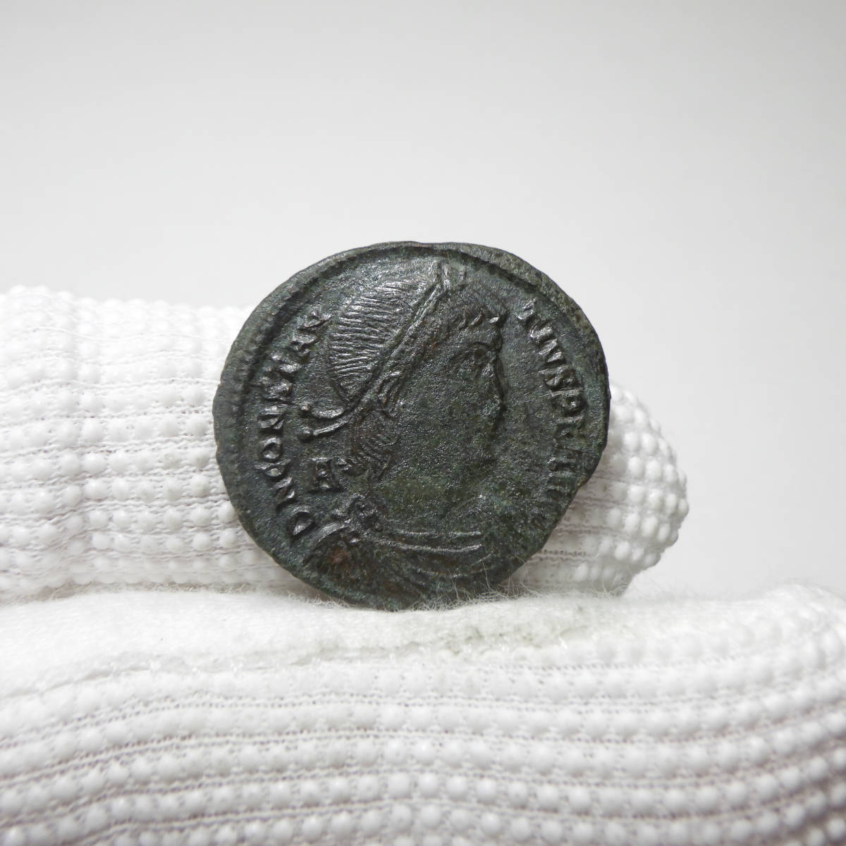 【古代ローマコイン】Constantius II（コンスタンティウス2世）クリーニング済 ブロンズコイン 銅貨(dnMtu3dY4D)_画像3