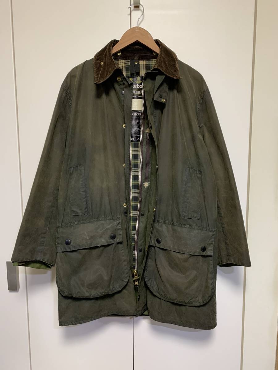 超美品 80s Barbour border C36 バブアー ボーダー 赤茶襟 maxmedia.ba