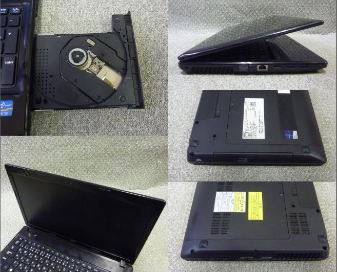 Windows XP,7リカバリ,10,11 選択可 15.6” NEC VersaPro VF-G ★ Core i3-3110M/4GB/320GB/マルチ/無線/カメラ/USB3.0/便利なソフト/1947