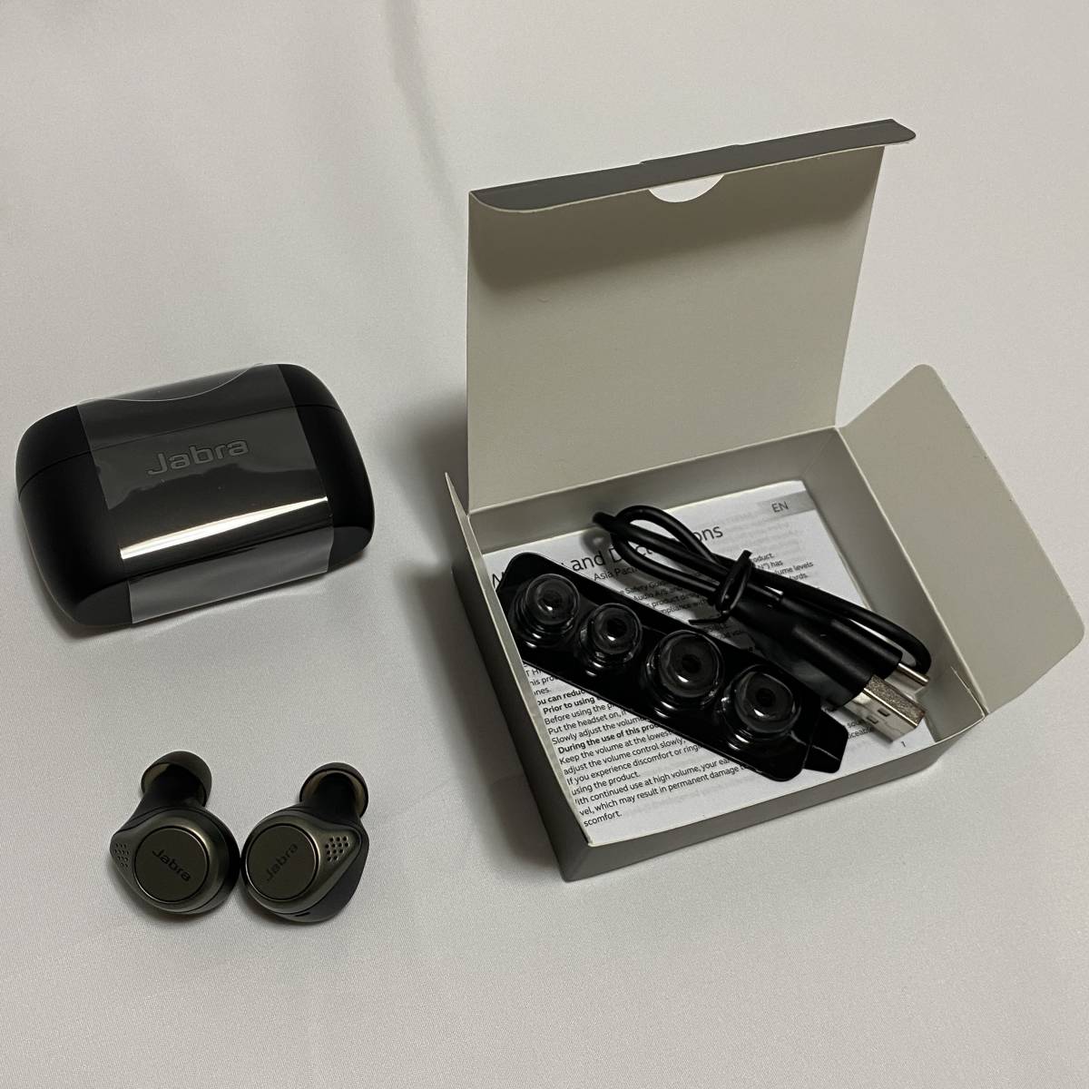 Jabra 完全ワイヤレスイヤホン Elite 75t チタニウムブラック 人気大