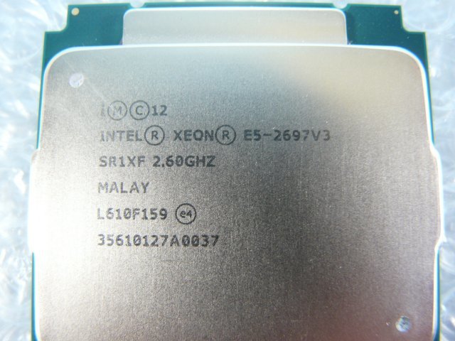1NII // Intel Xeon E5-2697 V3 2.6GHz SR1XF Haswell-EP C1 Socket2011-3(LGA) MALAY // Fujitsu PRIMERGY BX2560 M1 取外_画像2