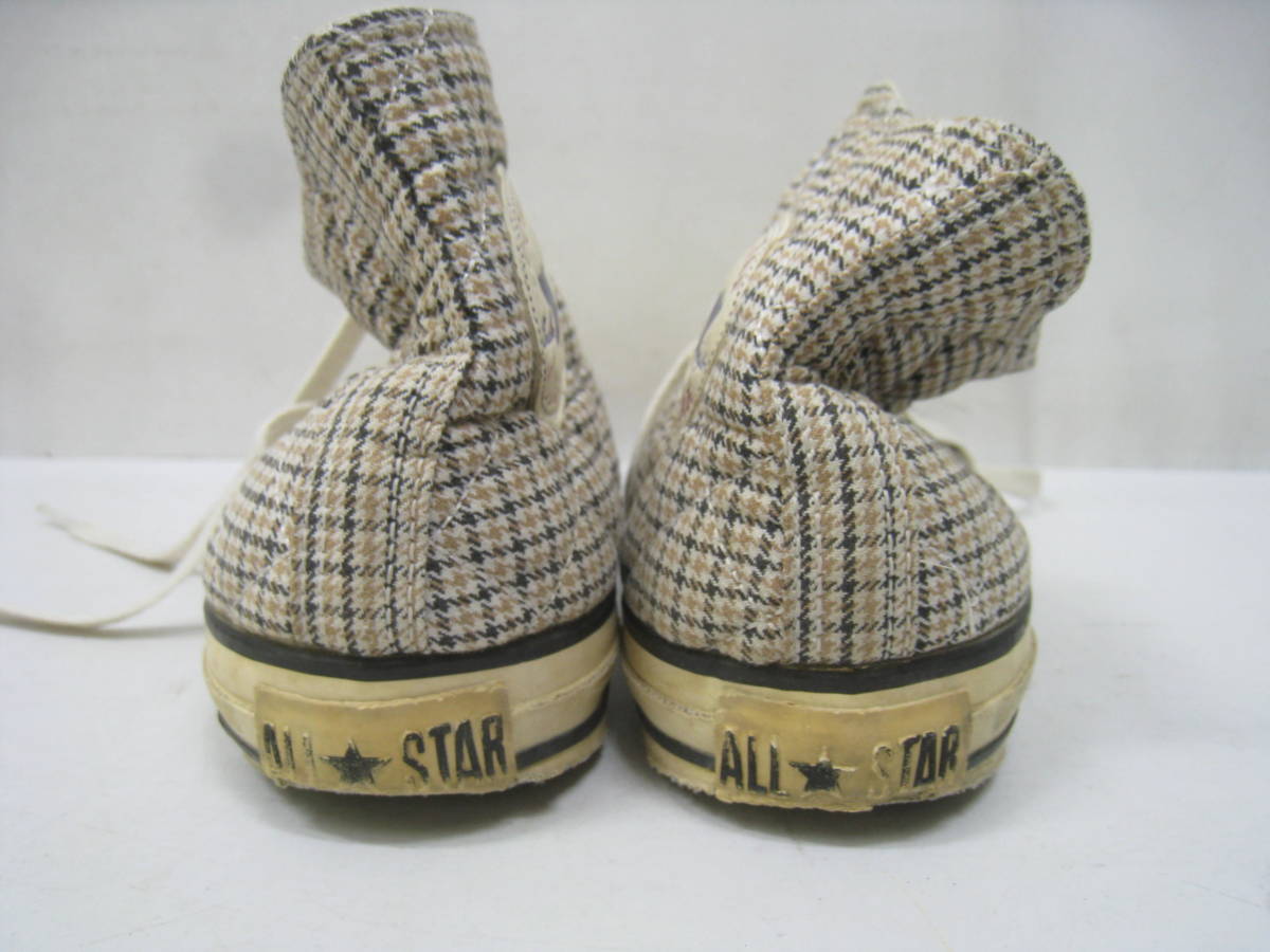 CONVERSE コンバース ALL STAR オールスター ハイカットスニーカー シューズ チェック 茶 ブラウン サイズ24cm_画像4