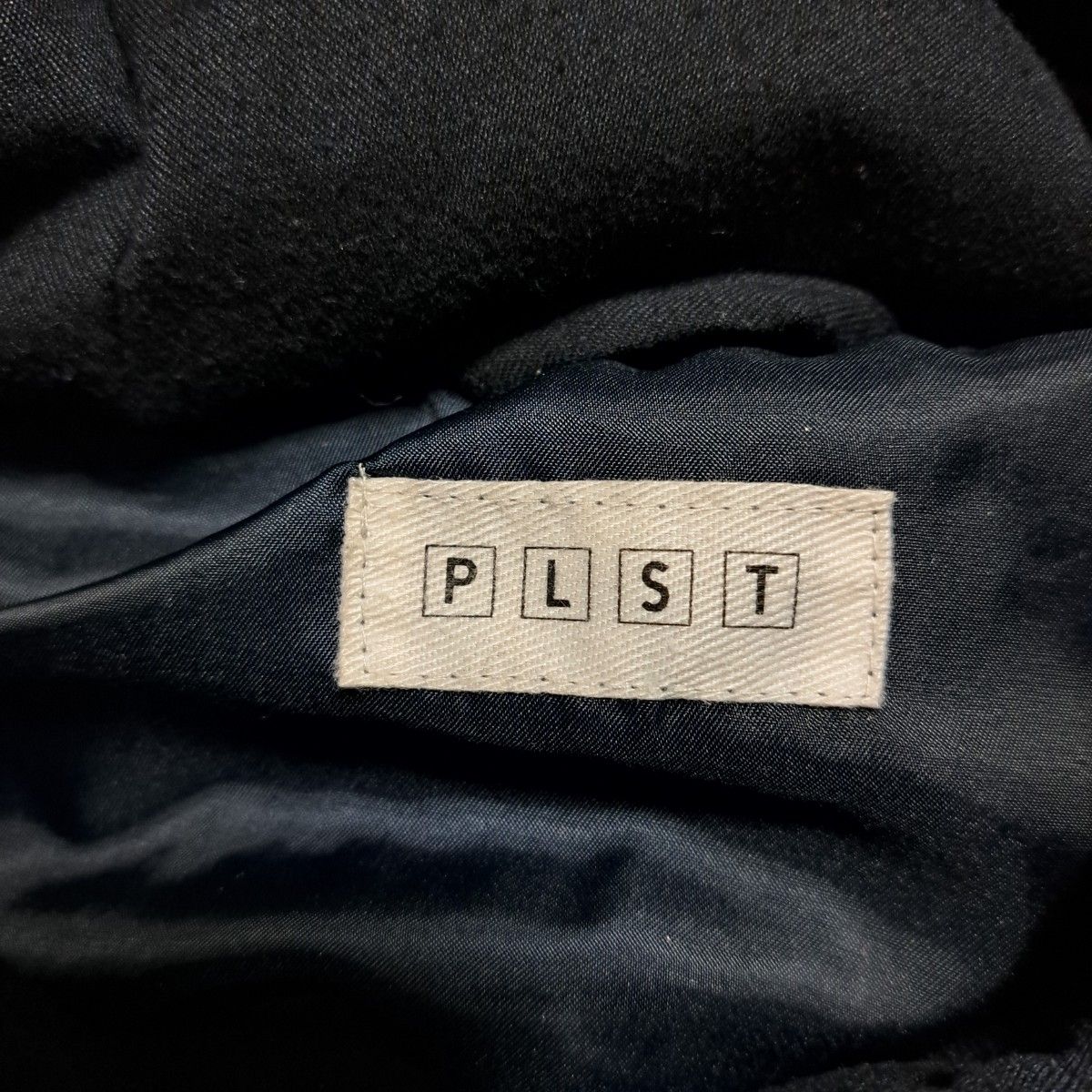 PLST プラステ ダウンジャケット フード付き ネイビー 紺 M ダウンコート
