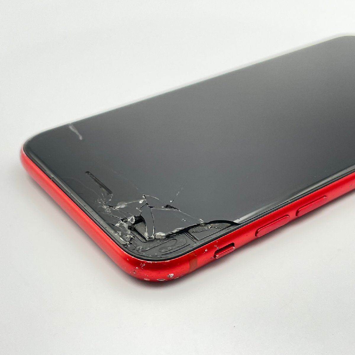 iPhone SE RED 64GB SIMフリー 画面割れ-