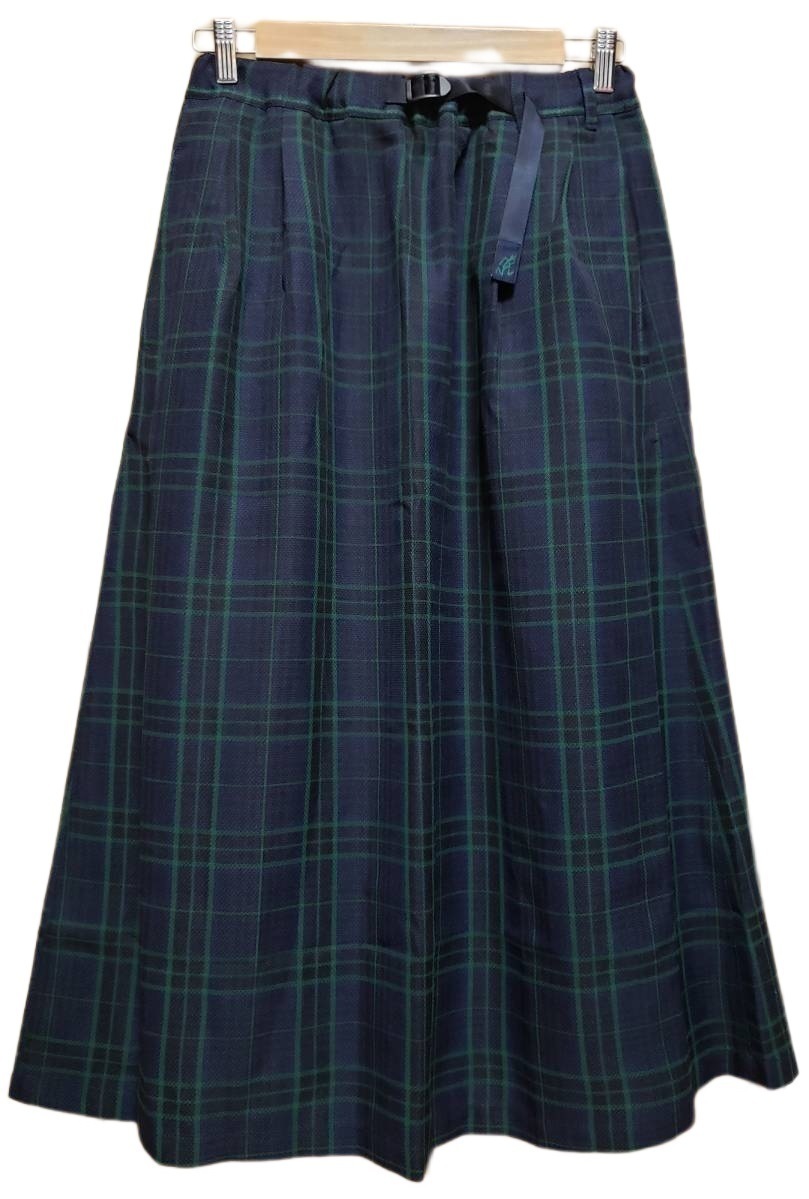 GRAMICCI Gramicci × BEAMS BOY Beams Boy / special order check long skirt / F / navy 