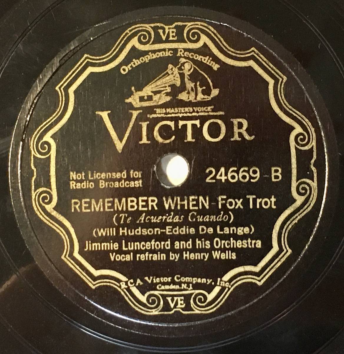 JIMMIE LUNCEFORD AND HIS ORCH. VICTOR Swingin* Uptown/ Remember When