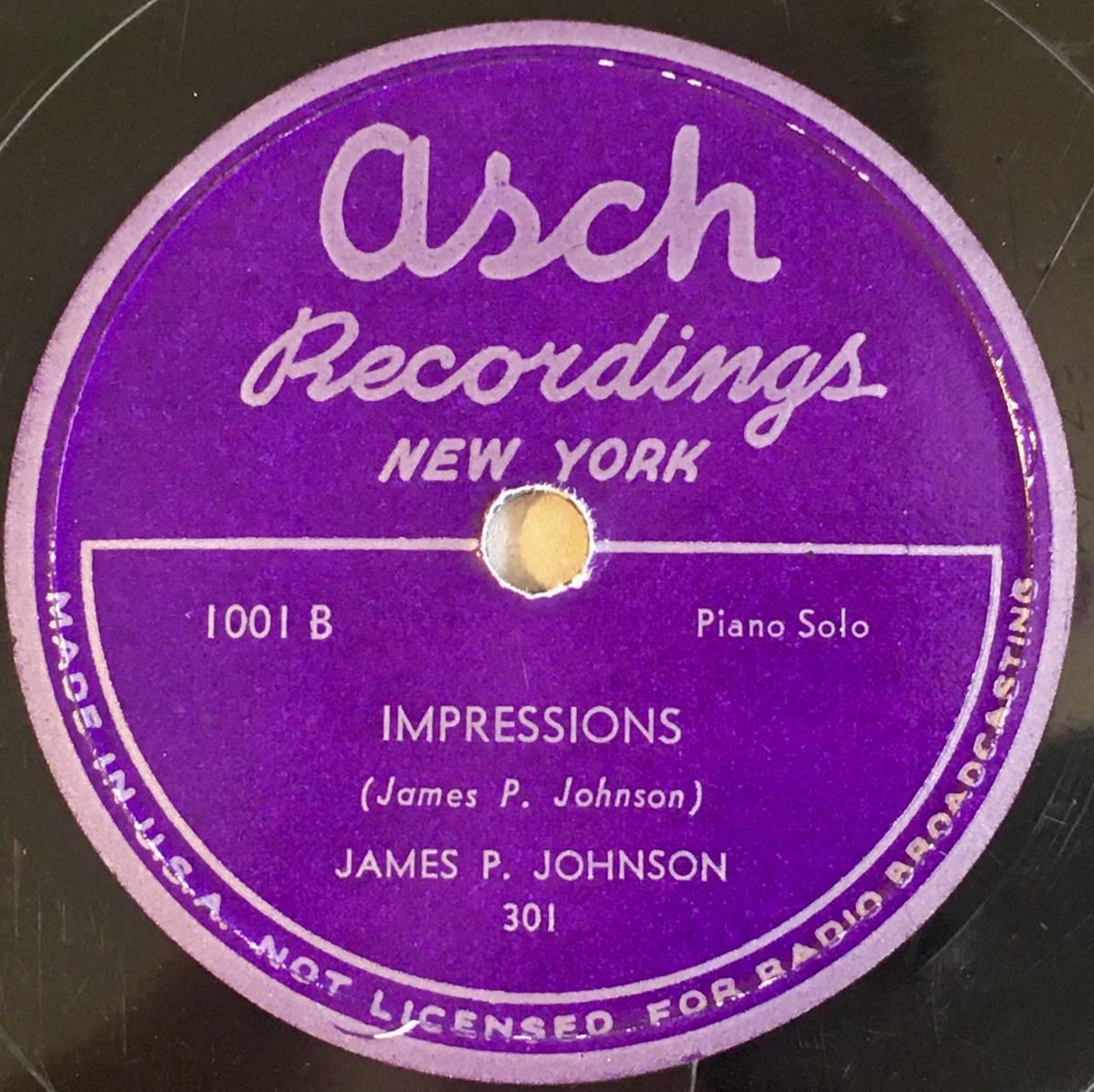 JAMES P. JOHNSON ASH Boogie Woogie Stride/ Impressions