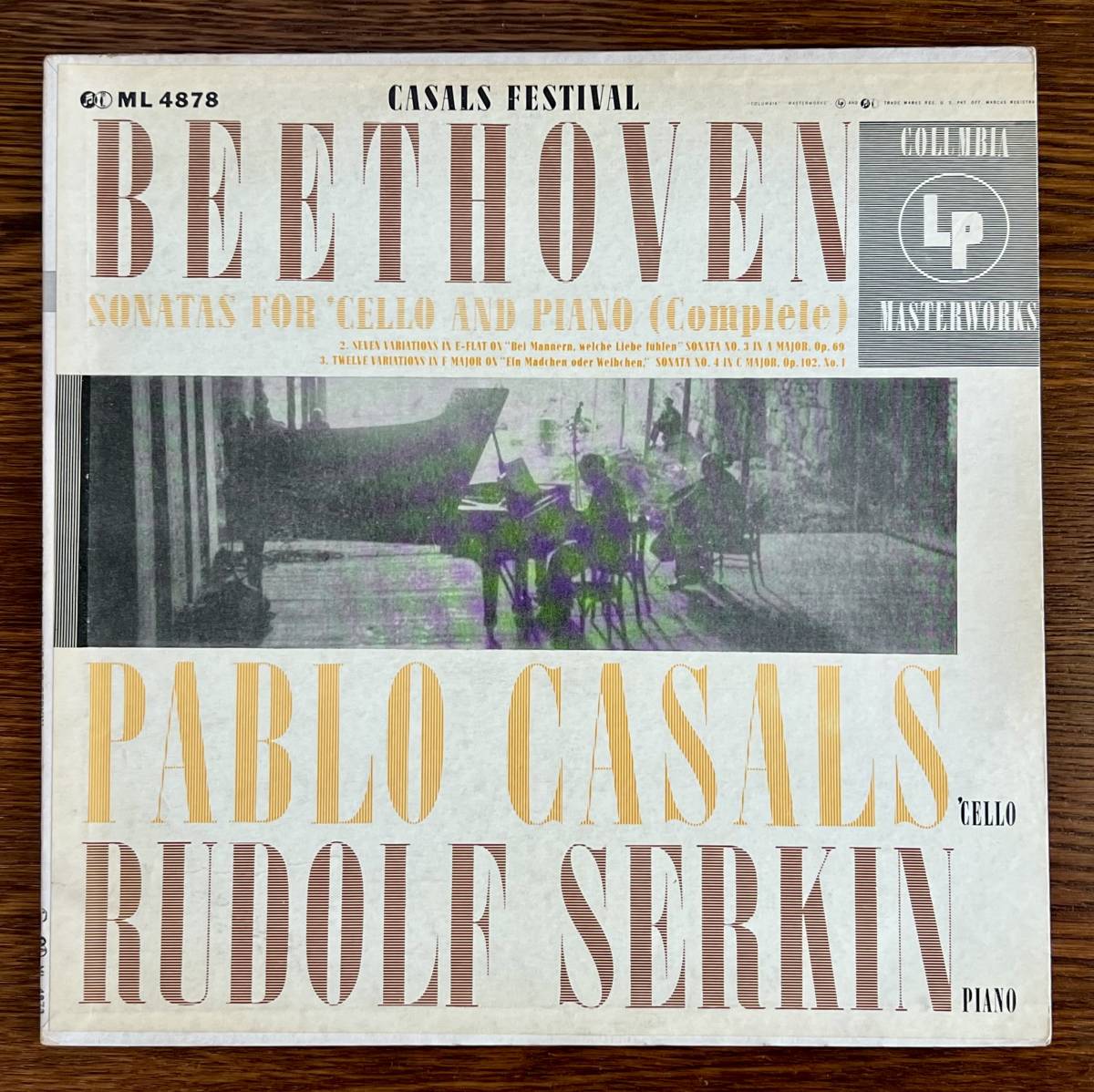 PABLO CASALS - BEETHOVEN ; SONATAS FOR CELLO AND PIANO NO.3, NO.4 COLUMBIA_画像1