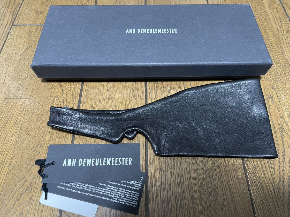 10SS masterpiece ANN DEMEULEMEESTER leather hair band new goods unused 