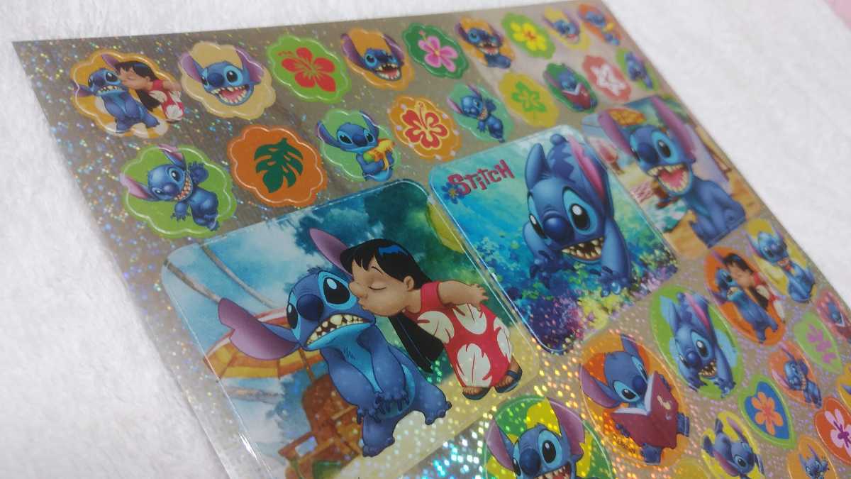 *B* Stitch &#10084; Kirakira *....! наклейка A4 размер! новый товар не использовался стоимость доставки 140 иен ~