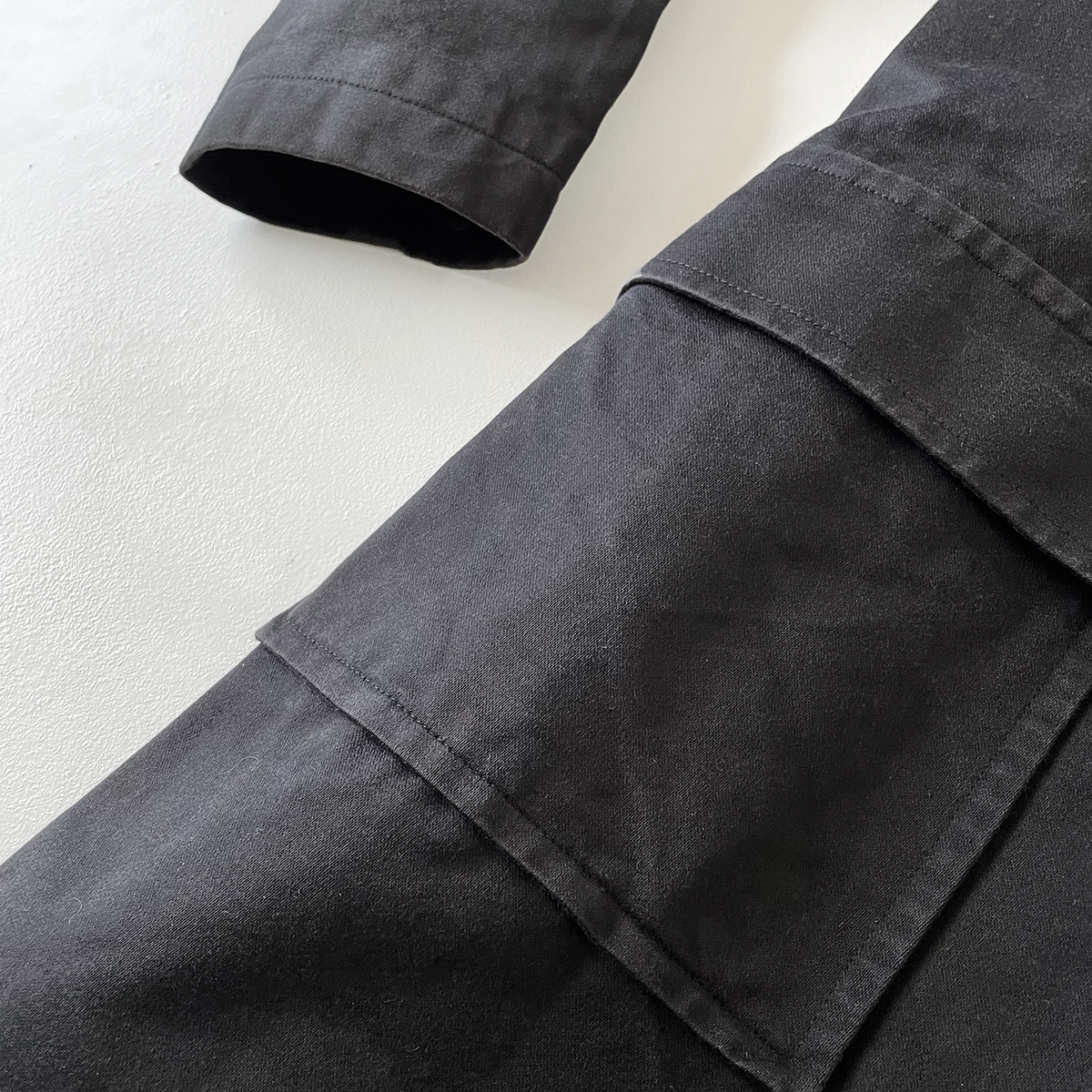 A P C フランス製 フード 綿 100% 総裏地 ロング コート 黒 ブラック